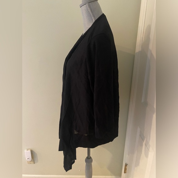 Women’s Black Label by Chico’s Black Cardigan Sweater Wrap - Picture 4 of 5